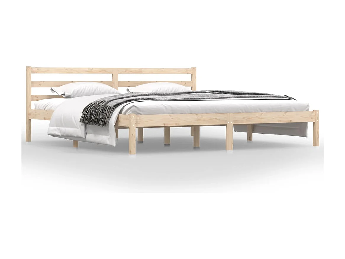 Cadre de lit Bois de pin massif 180x200 cm Super King