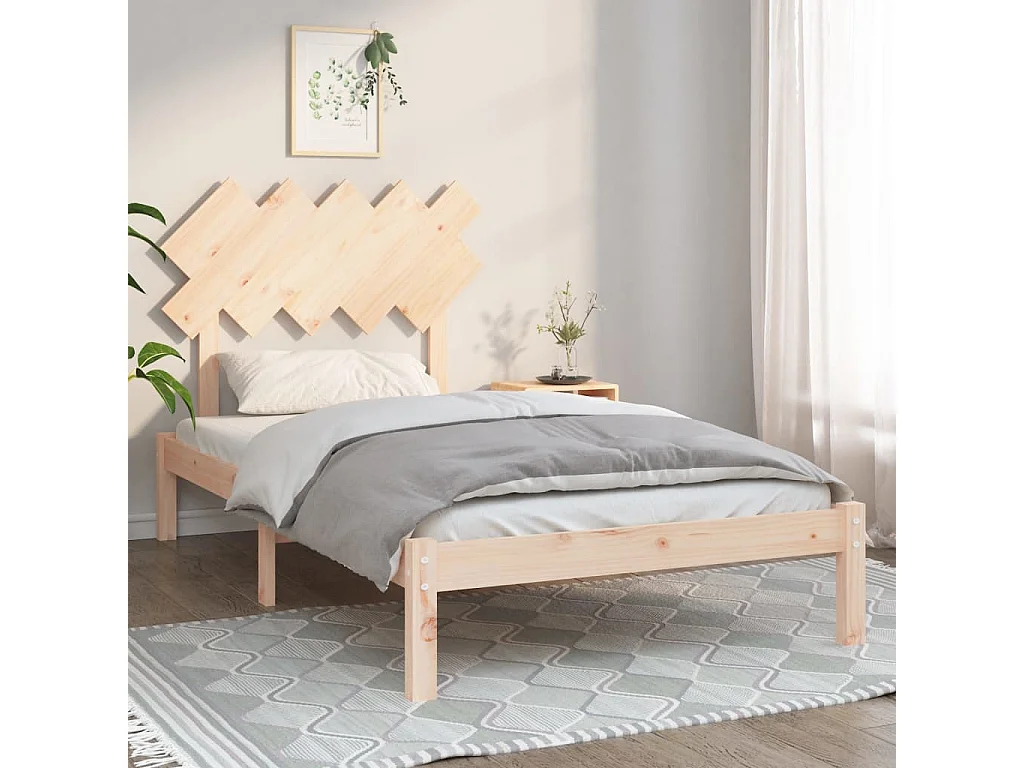 Estrutura de cama 100x200 cm madeira maciça