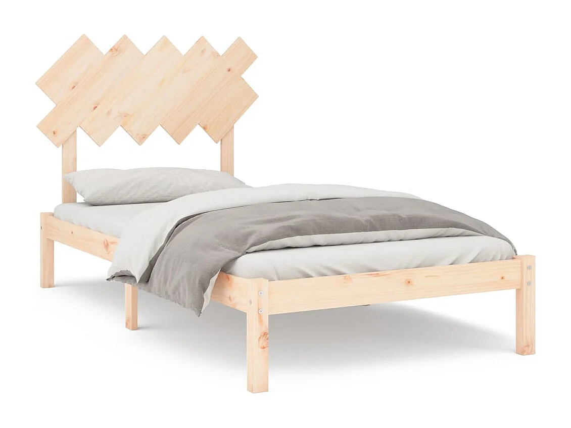 Estrutura de cama 100x200 cm madeira maciça