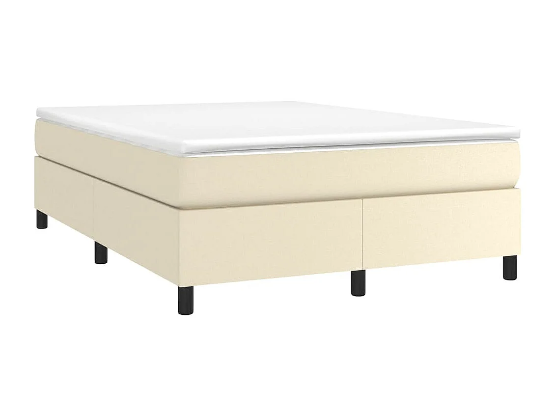 Lit à sommier tapissier avec matelas Crème 180x200cm Similicuir