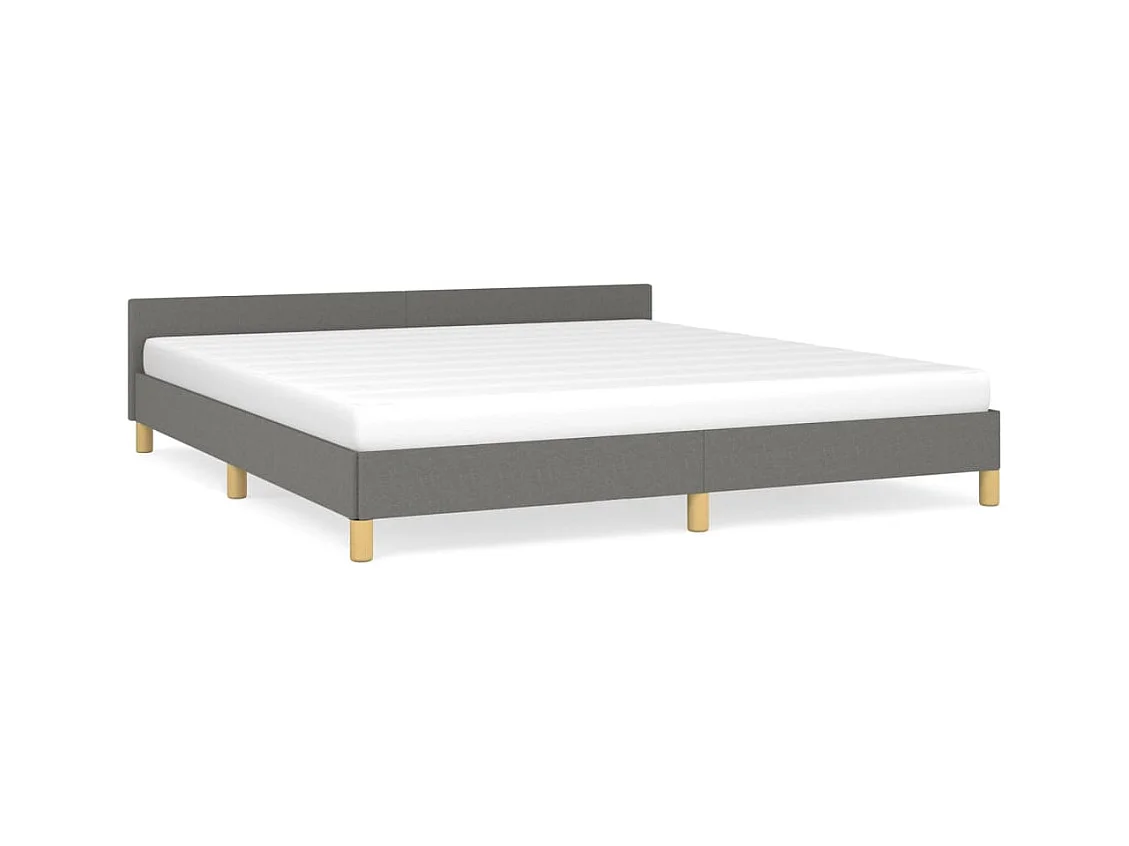 Bedframe zonder matras stof donkergrijs 180x200 cm