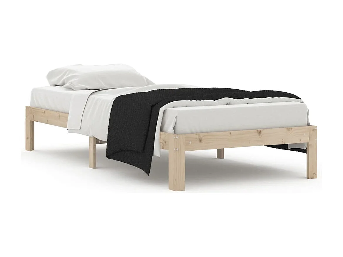 Estrutura de cama 90 x 200 cm madeira de pinho maciça