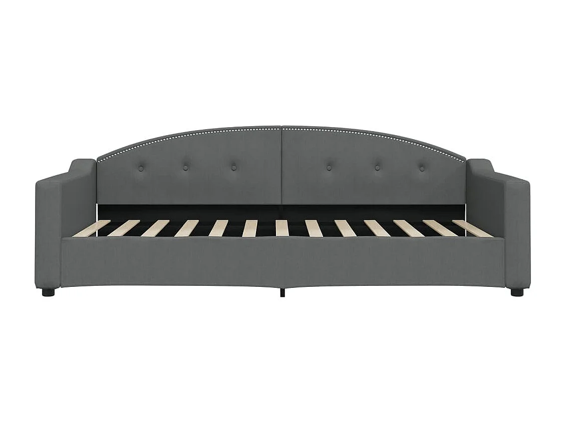 Lit de repos gris foncé 100x200 cm tissu