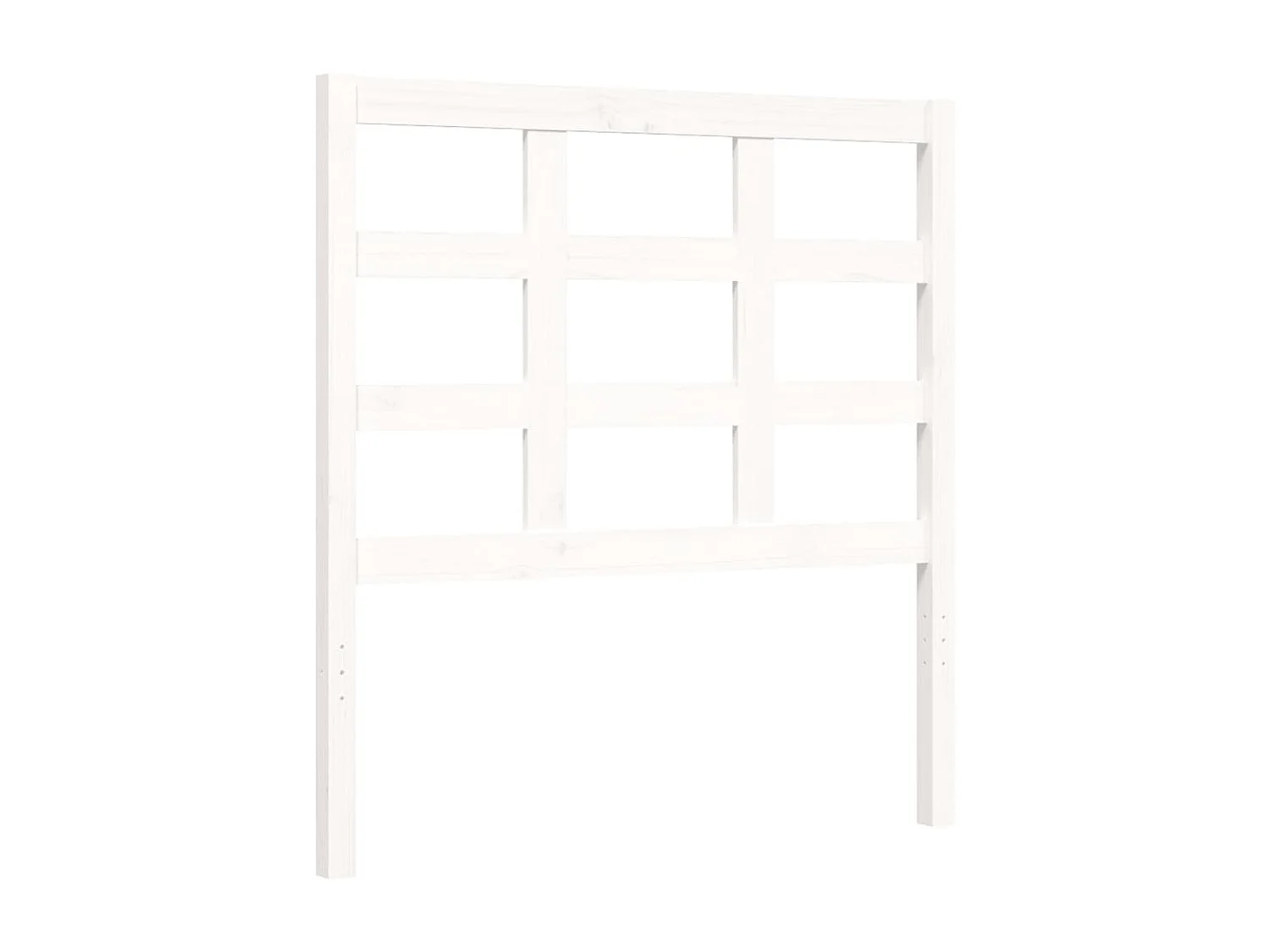 Estrutura de cama com cabeceira 100x200cm madeira maciça branco