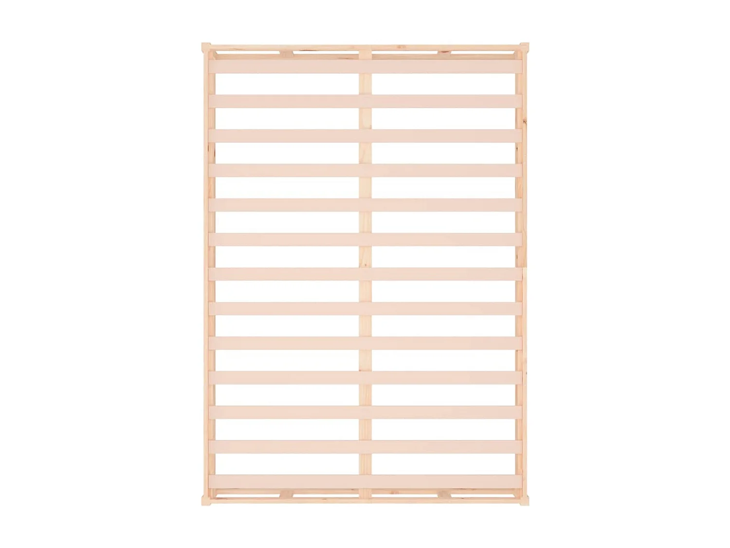 Estructura de cama doble de madera maciza 140x190 cm