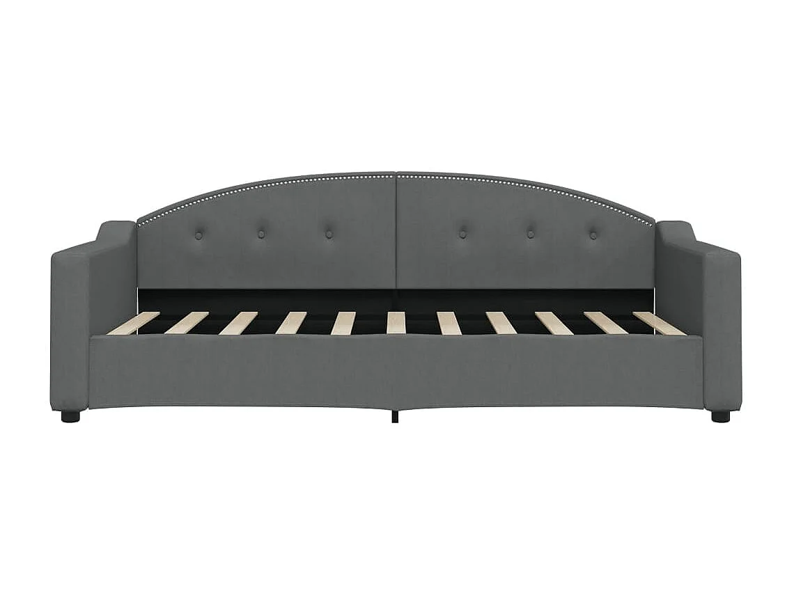 Lit de repos gris foncé 90x190 cm tissu