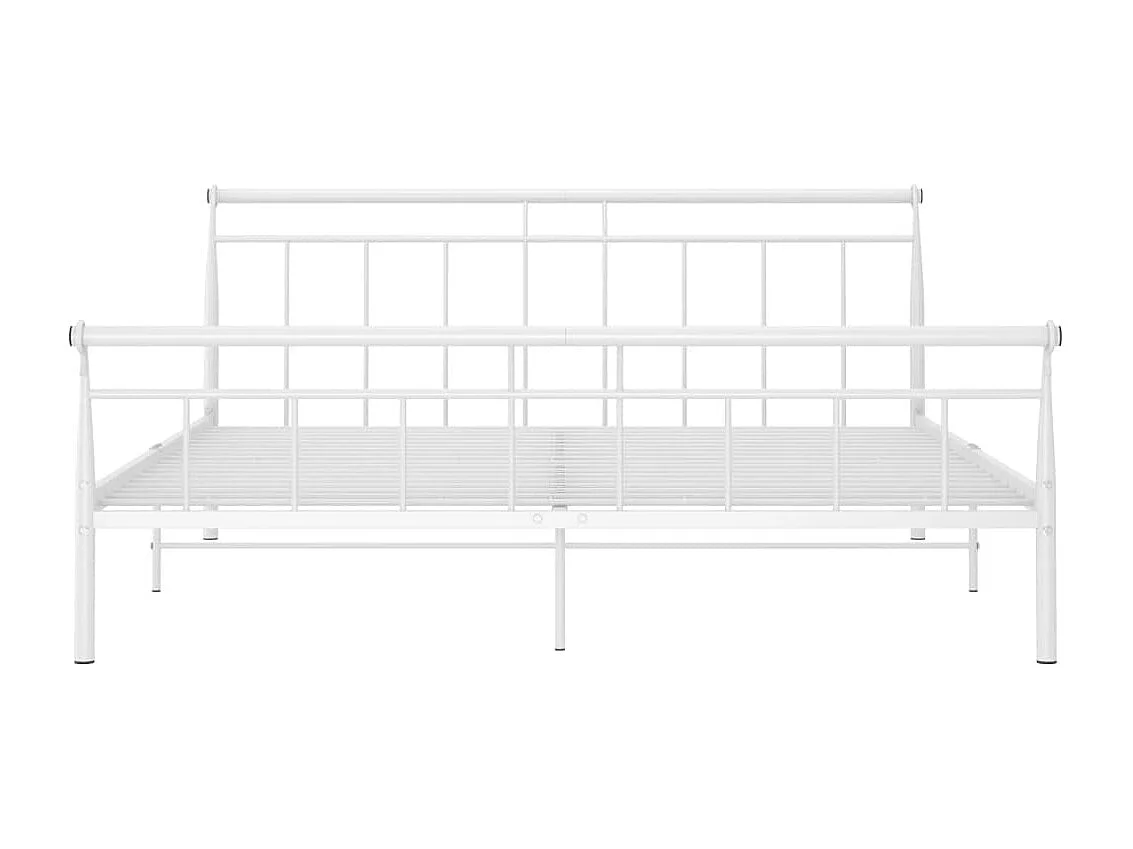 Estructura de cama de metal blanca 160x200 cm
