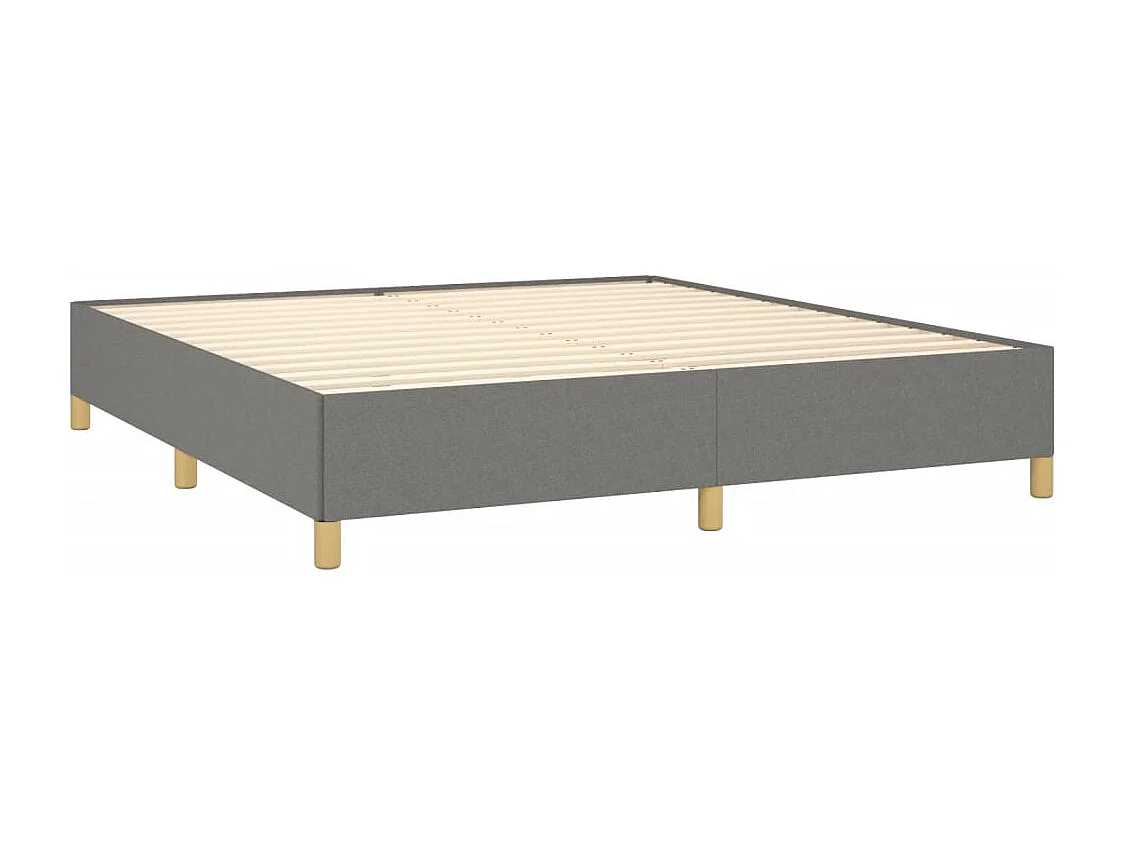 Estrutura de cama 180x200 cm tecido cinzento-escuro