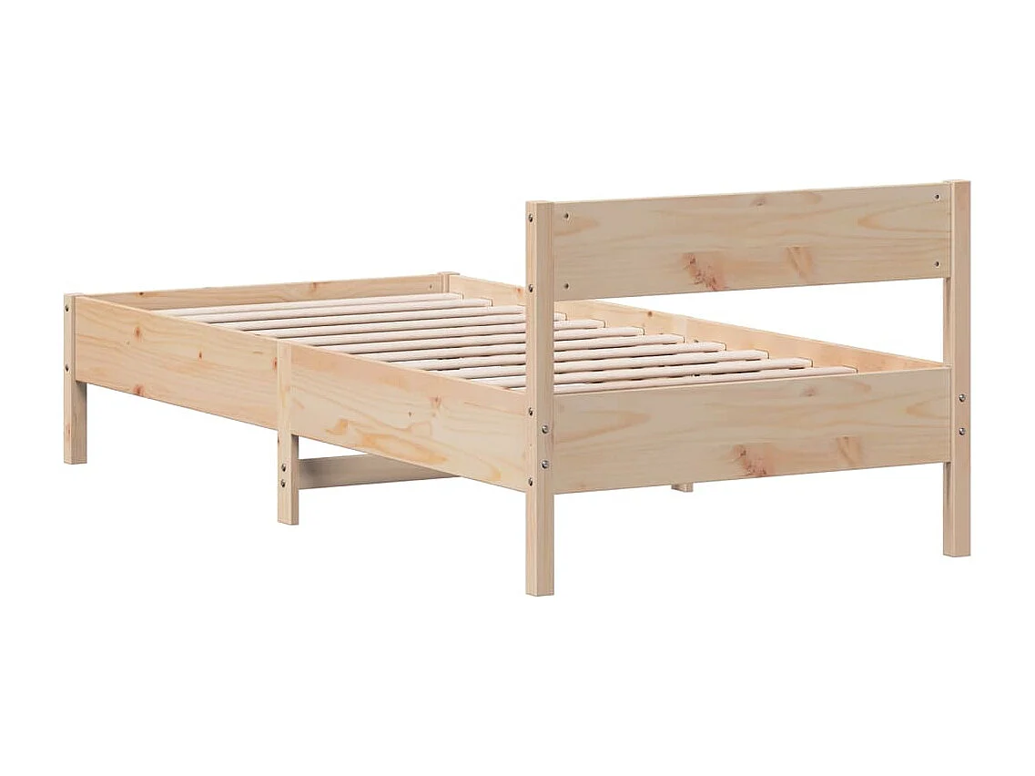 Cadre de lit avec tête de lit 90x190 cm bois de pin massif