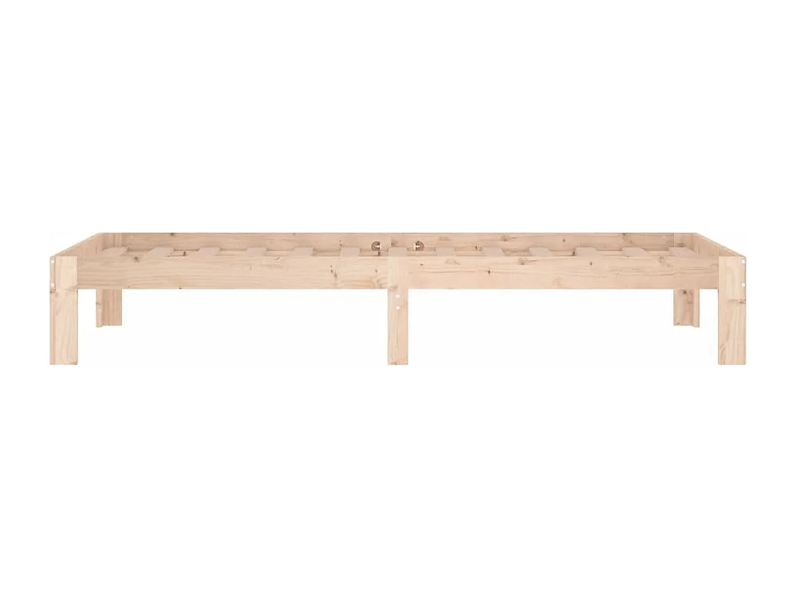 Cadre de lit Bois massif 75x190 cm Petit simple