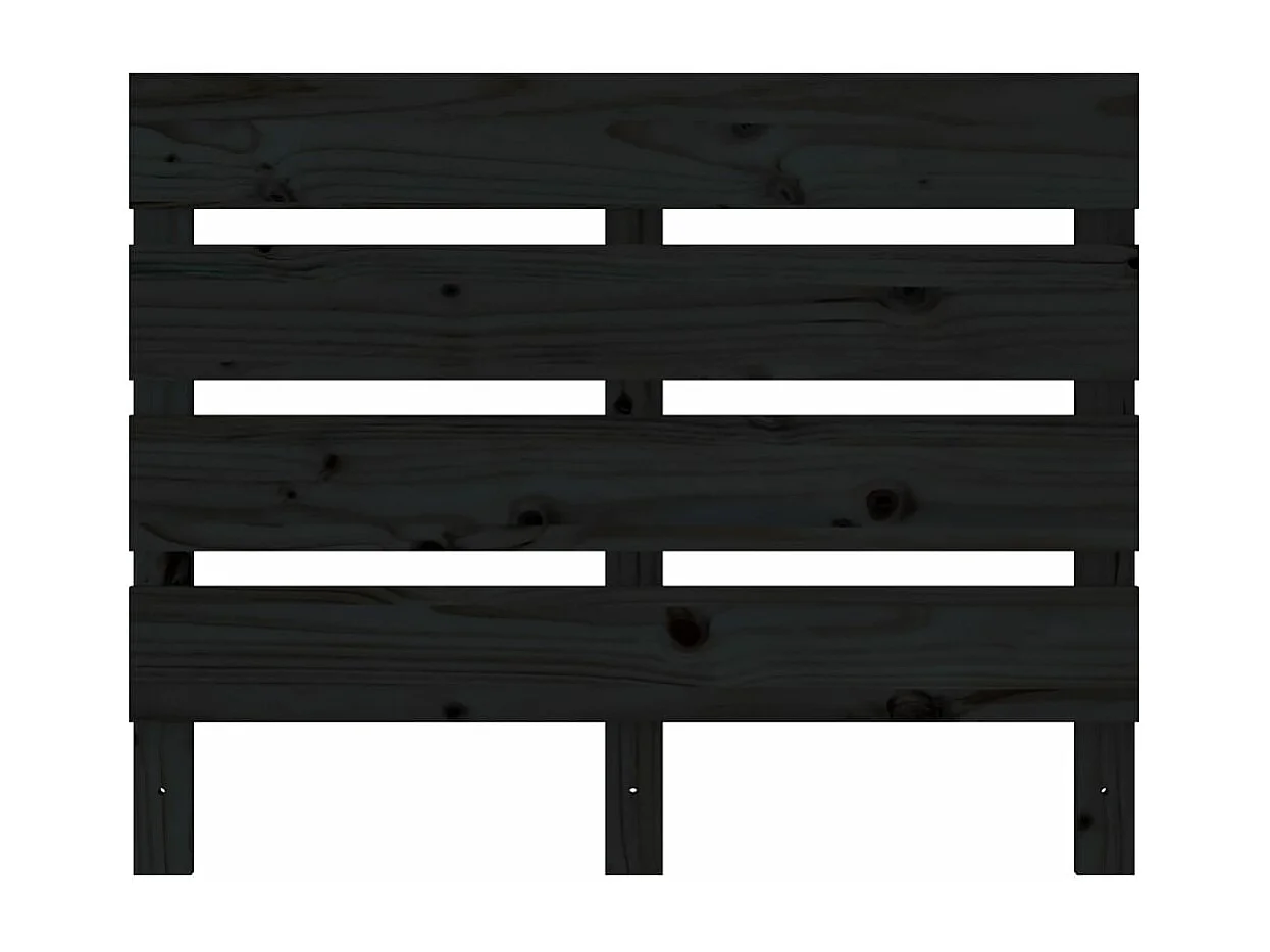 Estructura de cama madera maciza pino negro 75x190 cm