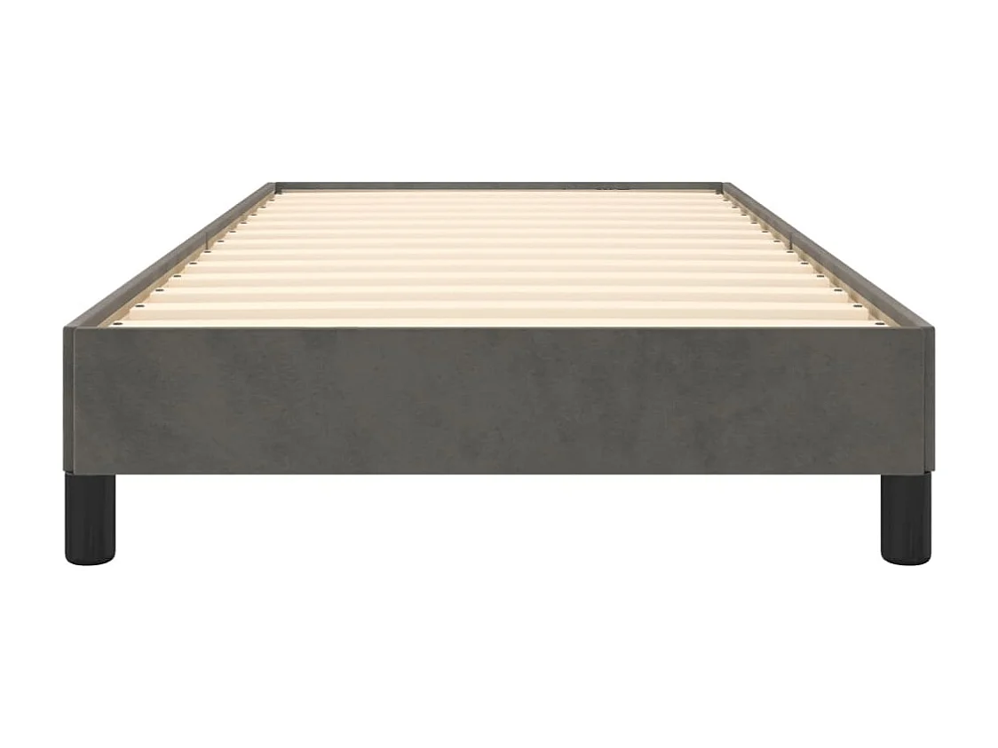 Estrutura de cama 100x200 cm veludo cinzento-escuro