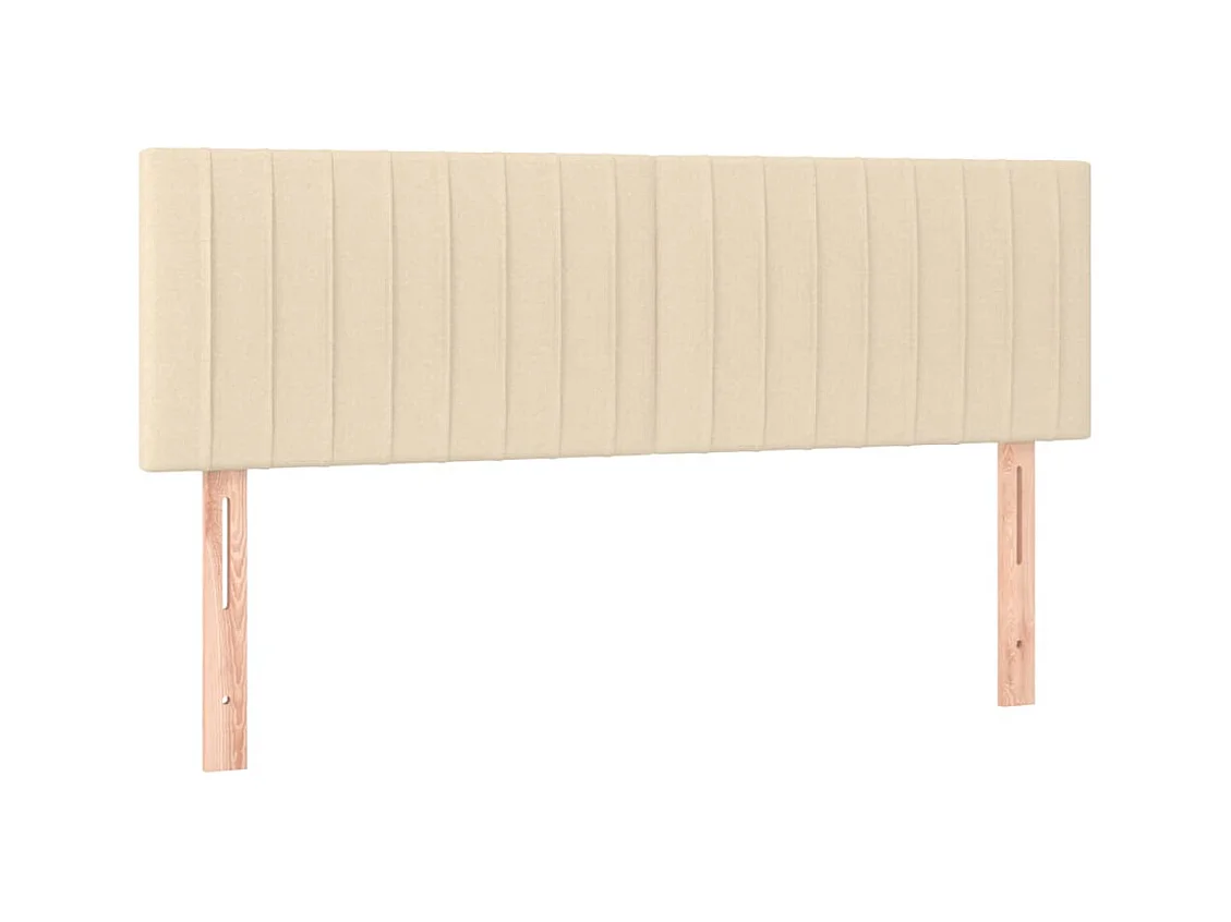 Lit à sommier tapissier avec matelas Crème 140x200 cm Tissu