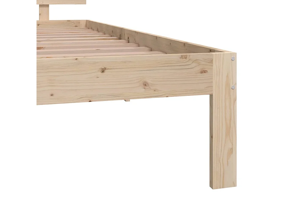 Cadre de lit Bois massif 90x190 cm Simple