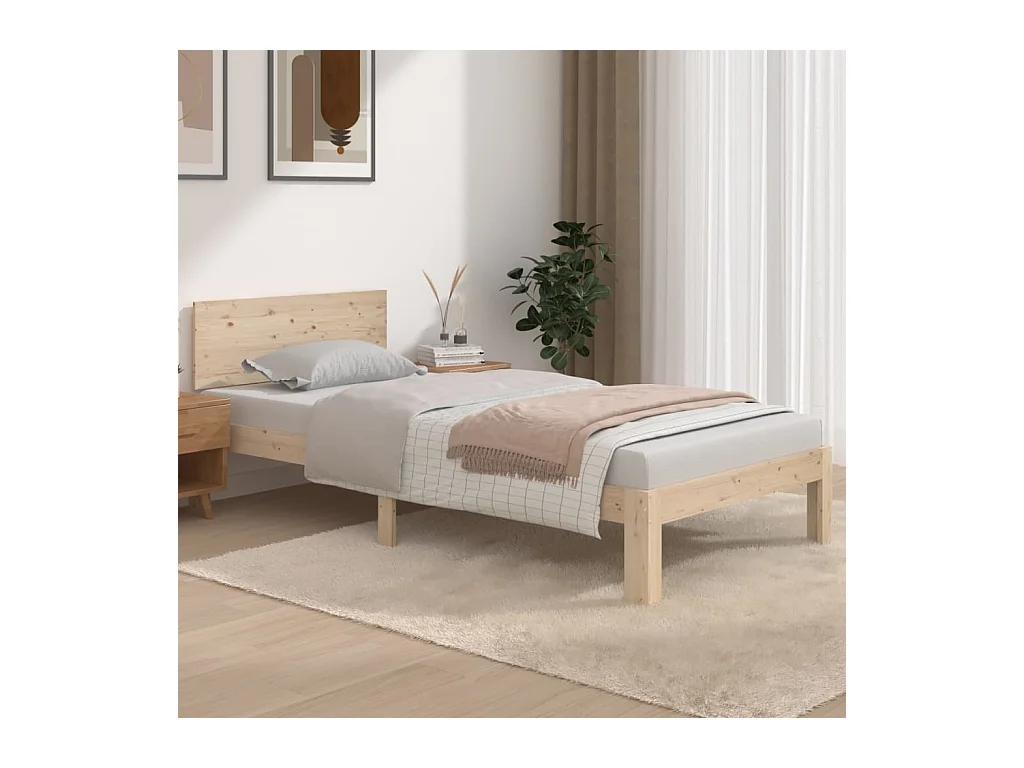 Bedframe massief hout 90x190 cm
