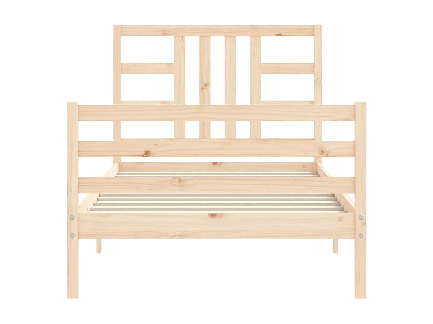 Estrutura de cama com cabeceira 100x200 cm madeira maciça