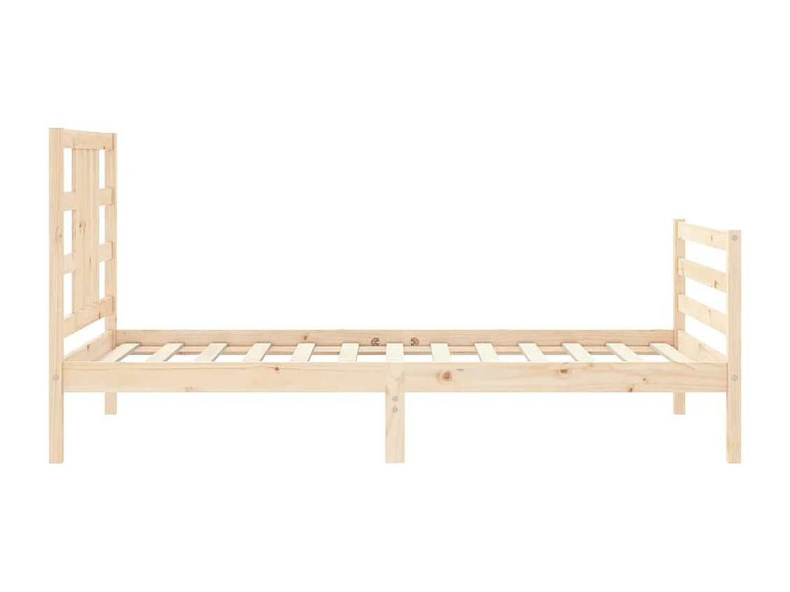 Estrutura de cama com cabeceira 100x200 cm madeira maciça