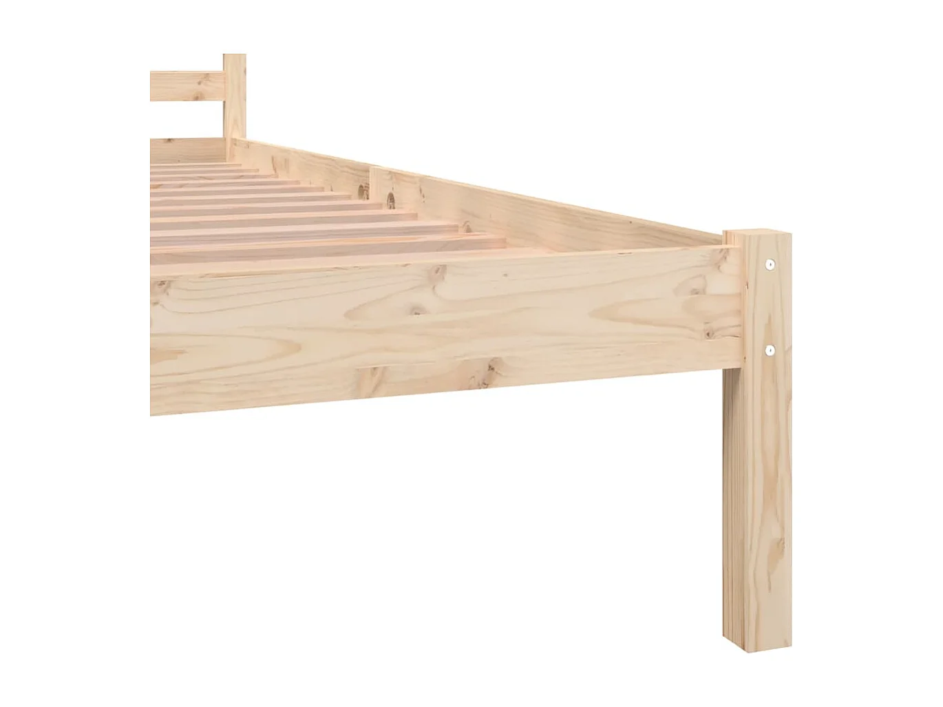 Estructura de cama madera maciza pino pequeña doble 120x190 cm