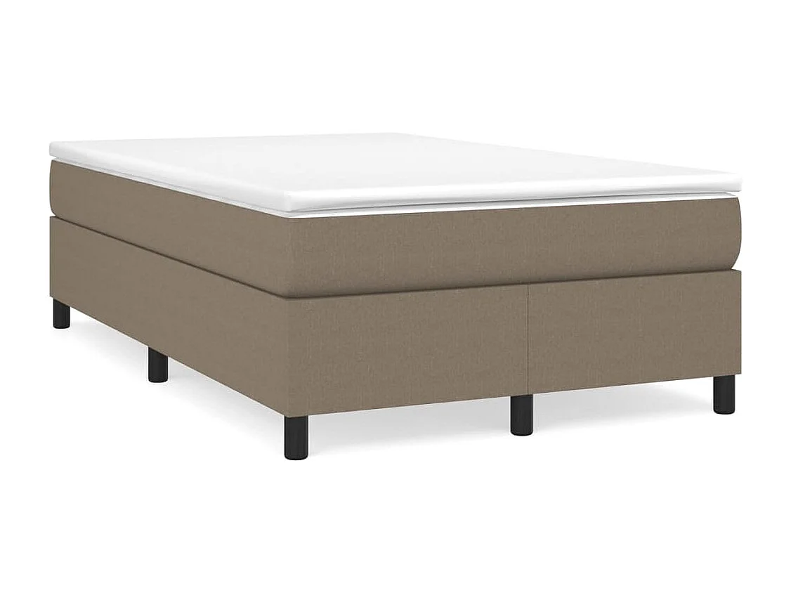 Lit à sommier tapissier avec matelas Taupe 120x200 cm Tissu
