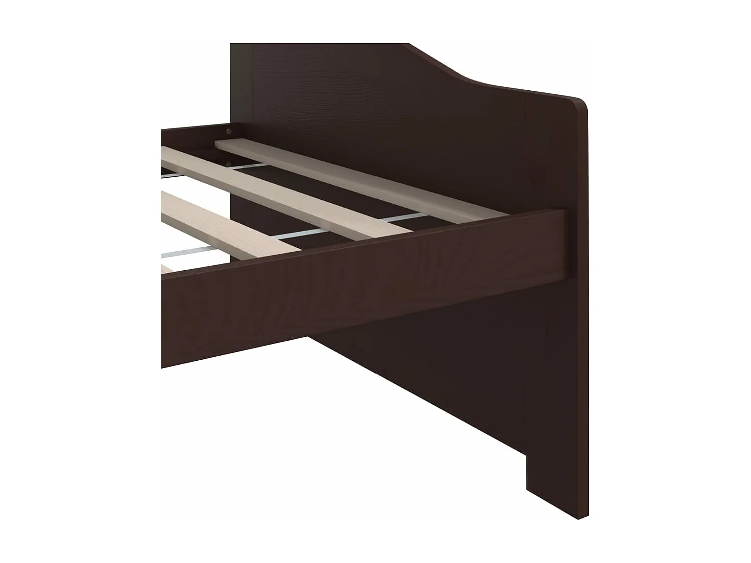 Sofá-cama de 3 lugares 90x200 cm pinho maciço castanho-escuro