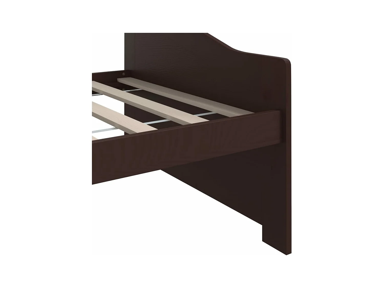 Sofá-cama de 3 lugares 90x200 cm pinho maciço castanho-escuro