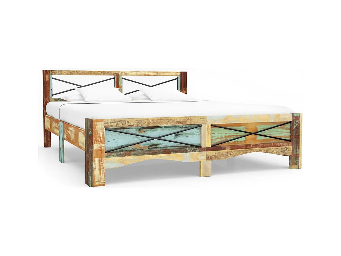 Bedframe massief gerecycled hout 180x200 cm