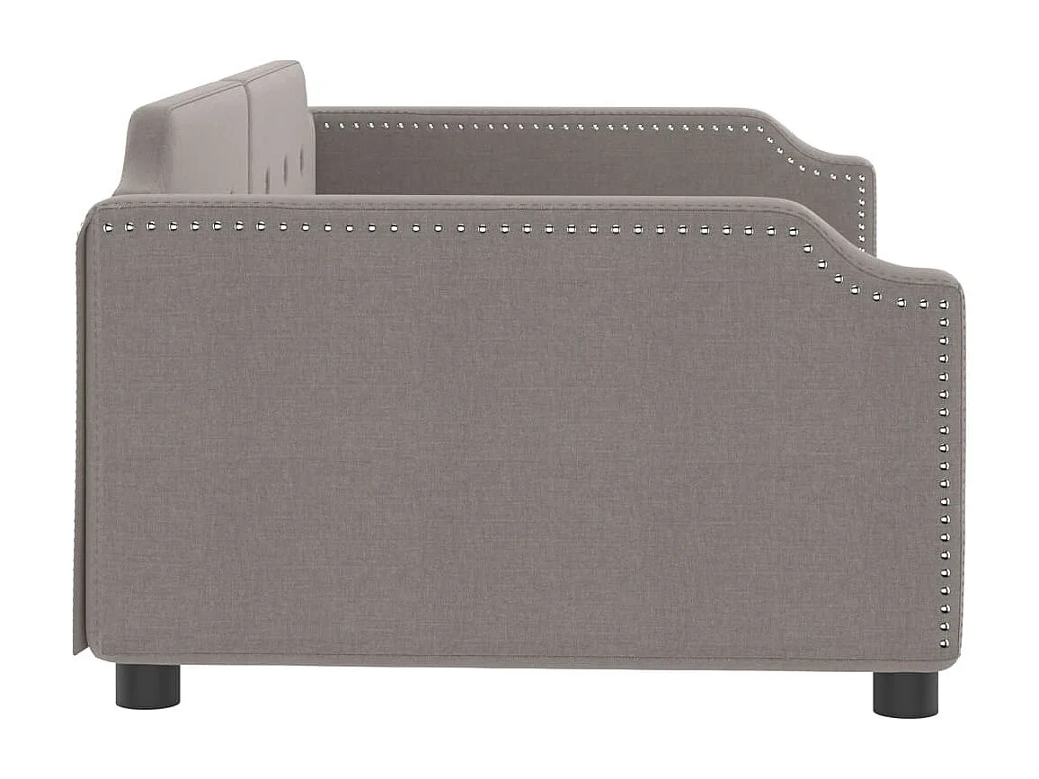 Sofá cama tela gris taupe 100x200 cm