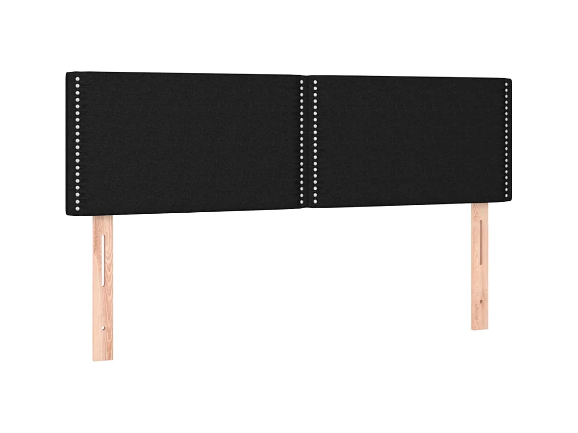 Lit à sommier tapissier avec matelas Noir 140x190 cm Tissu