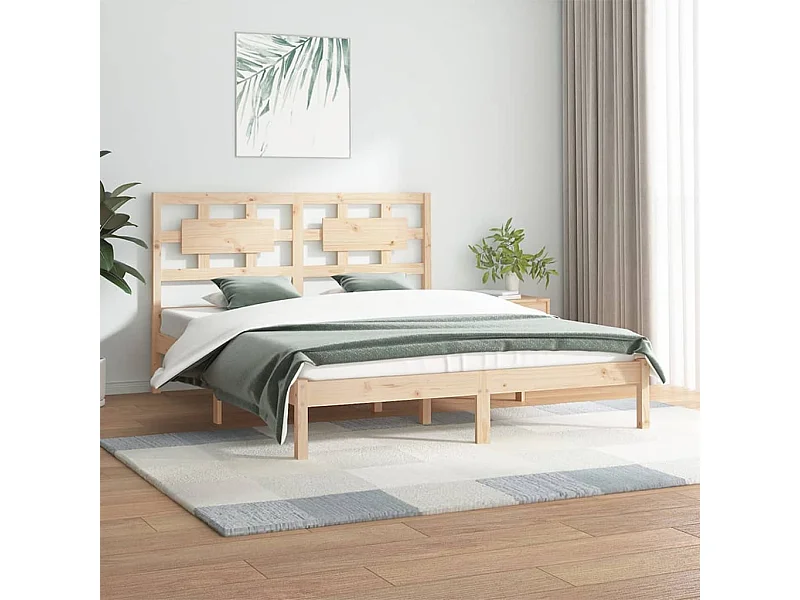 Estrutura de cama 5FT King 150x200 cm pinho maciço