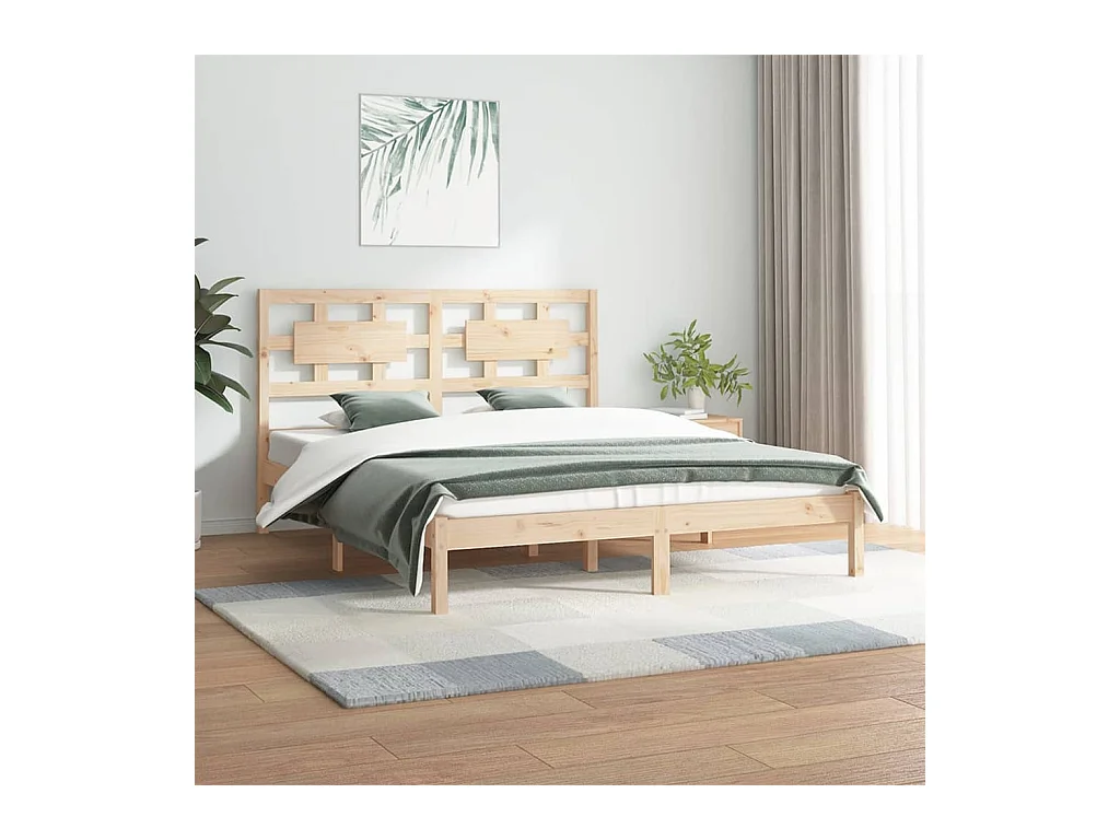 Cadre de lit Bois de pin massif 150x200 cm Très grand