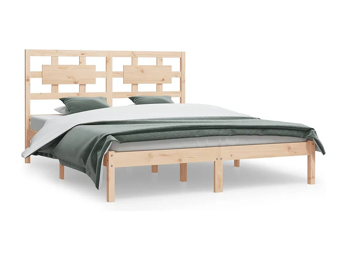 Cadre de lit Bois de pin massif 150x200 cm Très grand