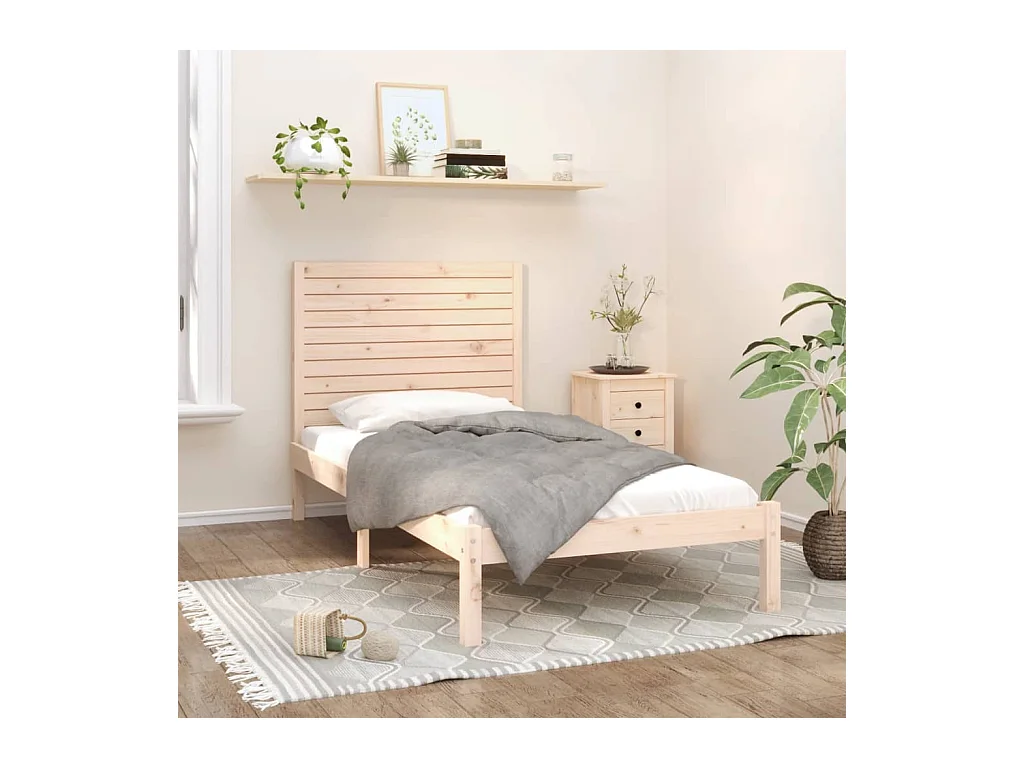Estrutura de cama 100x200 cm madeira maciço