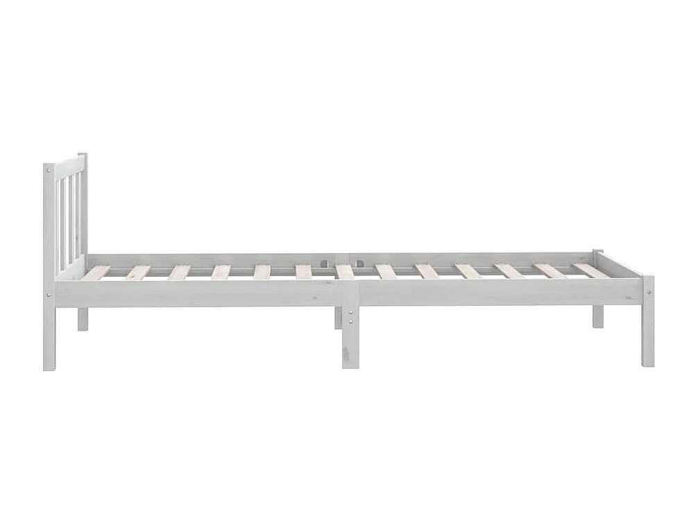 Estrutura de cama 90x200 cm pinho maciço branco