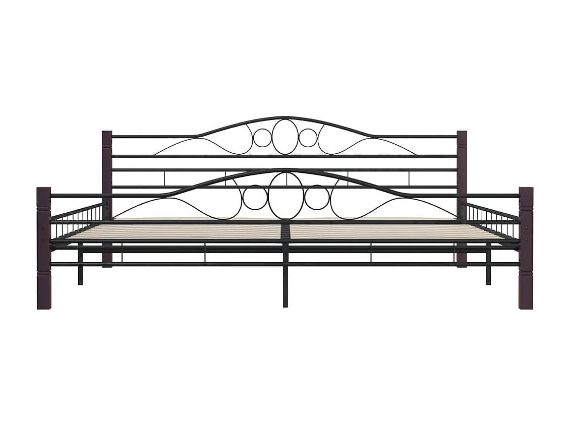 Cadre de lit Noir Métal 180 x 200 cm