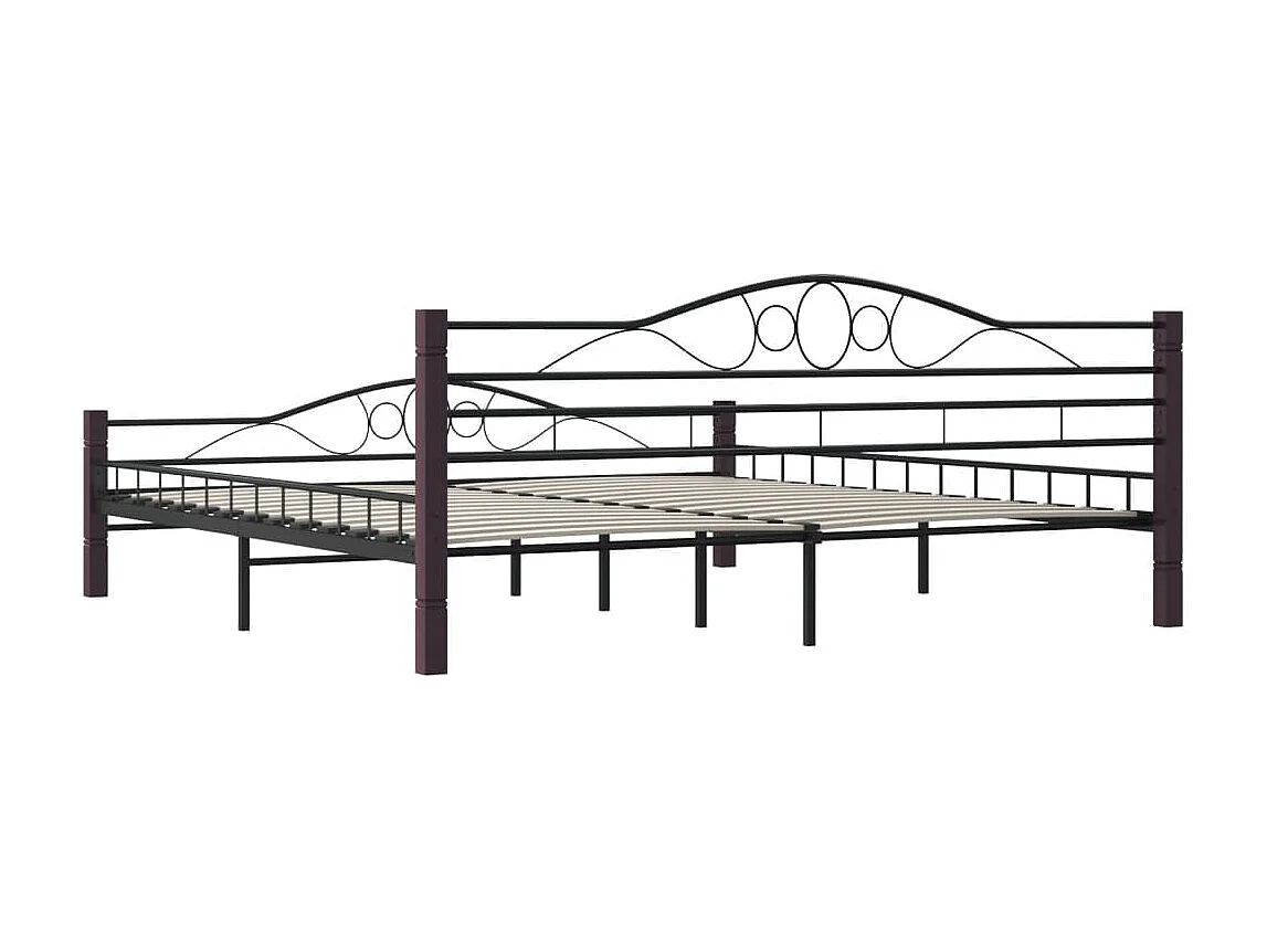 Cadre de lit Noir Métal 180 x 200 cm