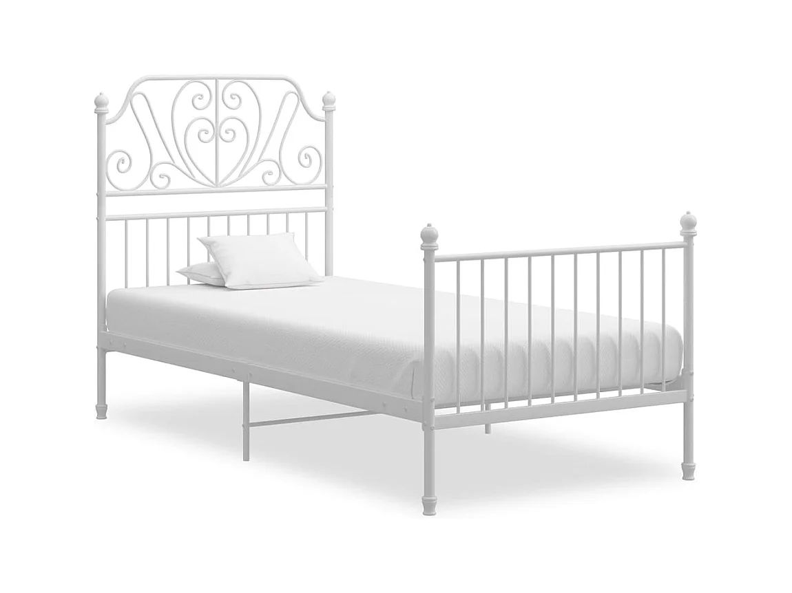 Bedframe metaal wit 90x200 cm