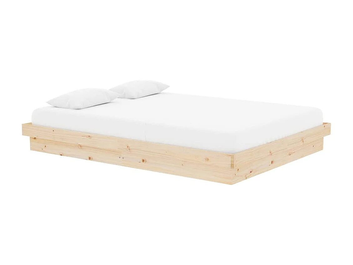 Cadre de lit bois massif 135x190 cm double