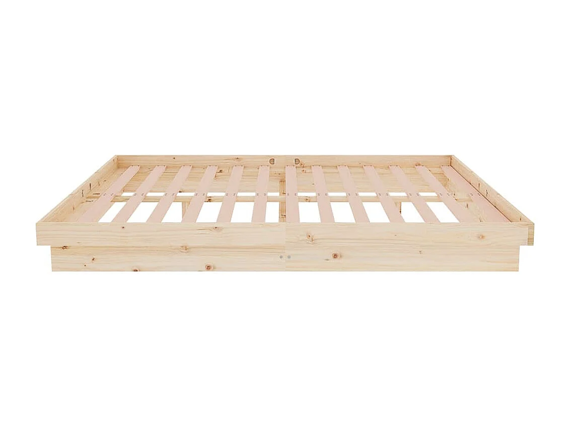 Cadre de lit bois massif 135x190 cm double