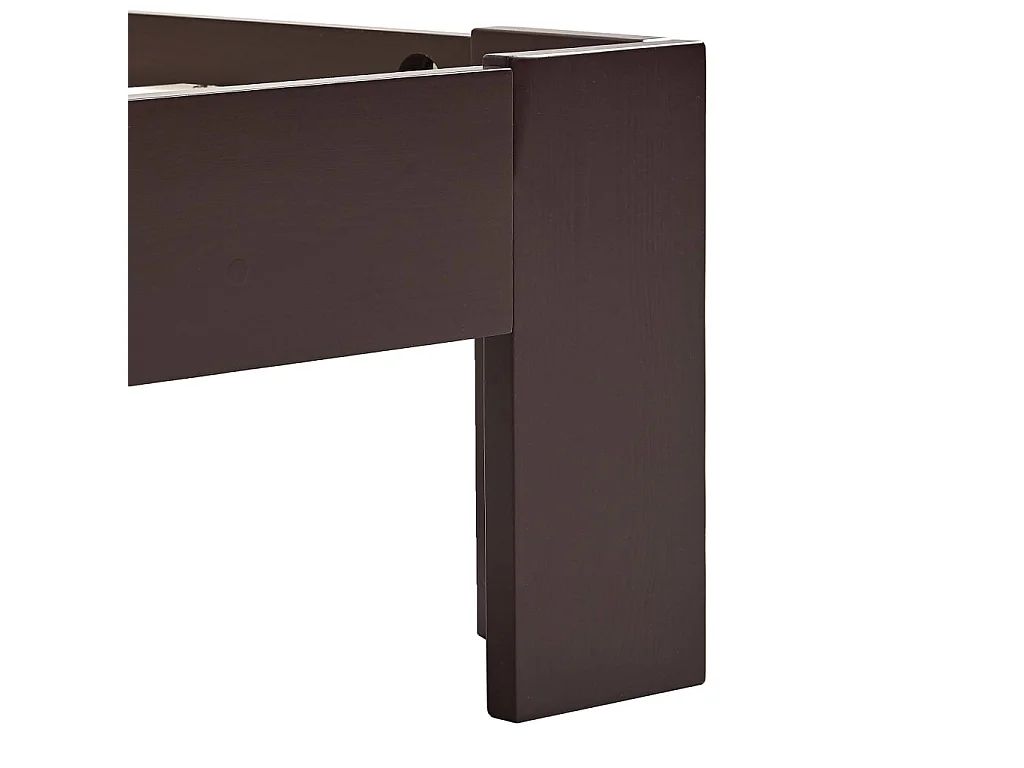 Estructura de cama madera maciza pino marrón oscuro 160x200 cm