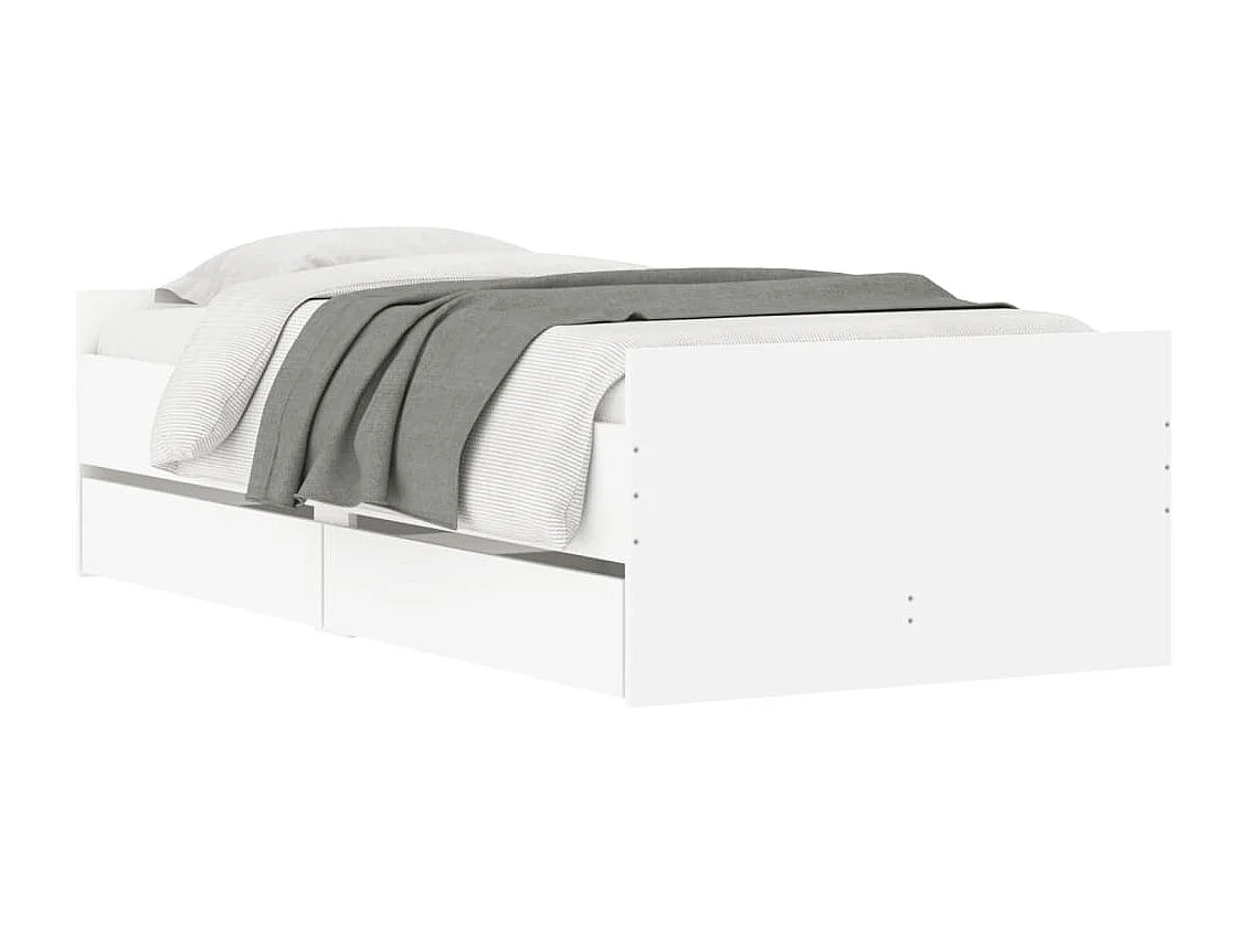 Estrutura de cama com gavetas 90x190 cm branco
