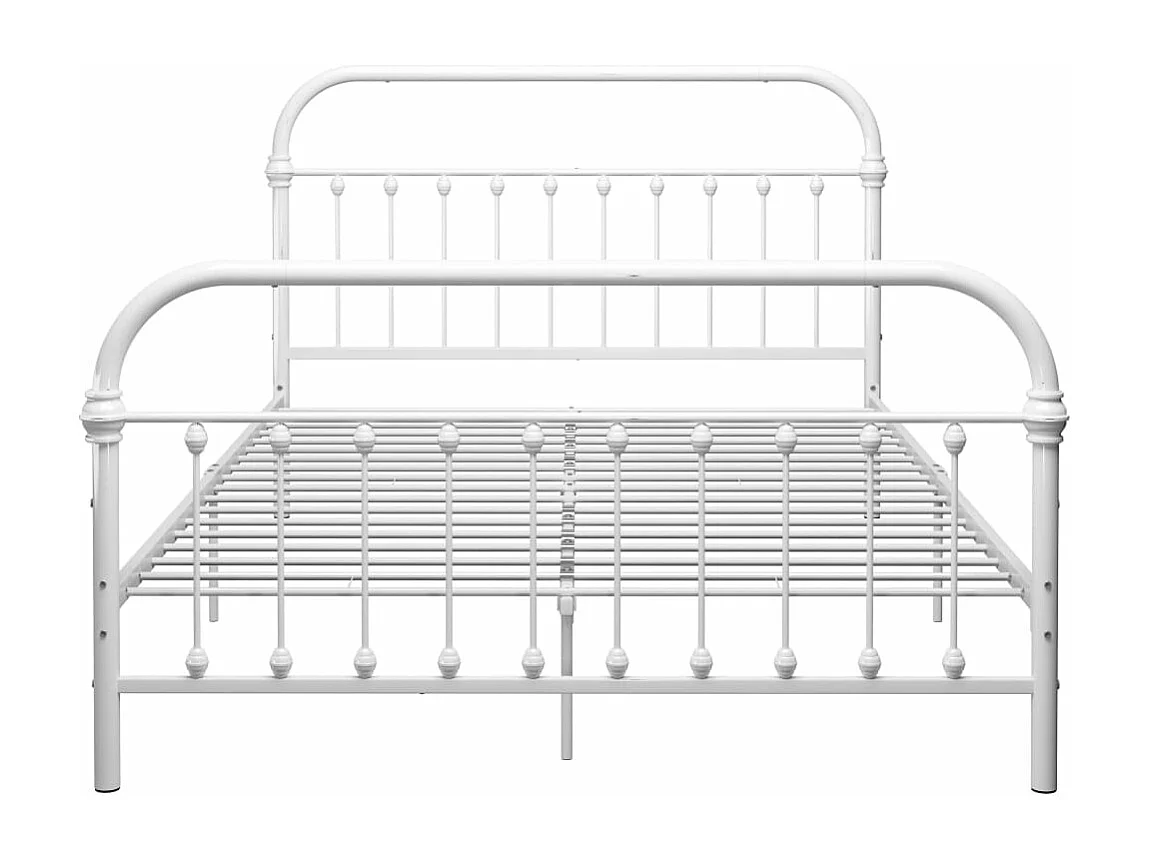 Estructura de cama de metal blanco 160x200 cm