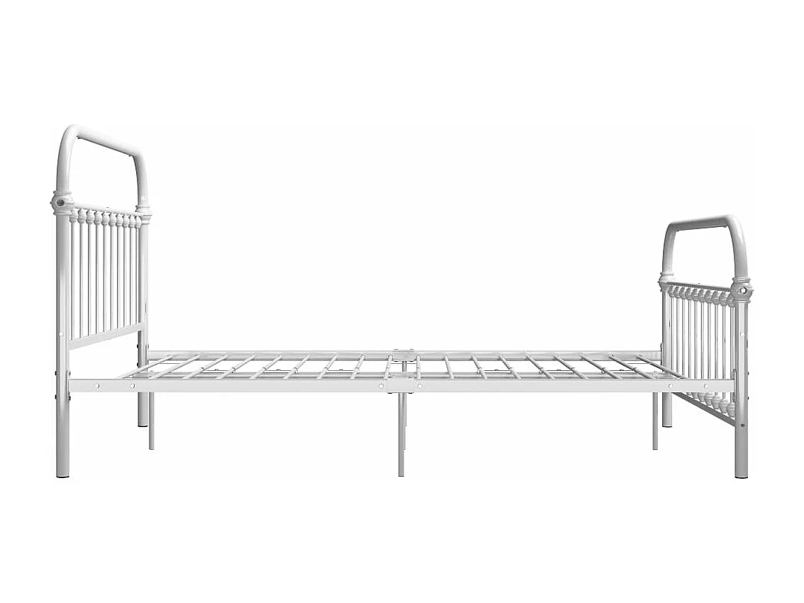 Estructura de cama de metal blanco 160x200 cm