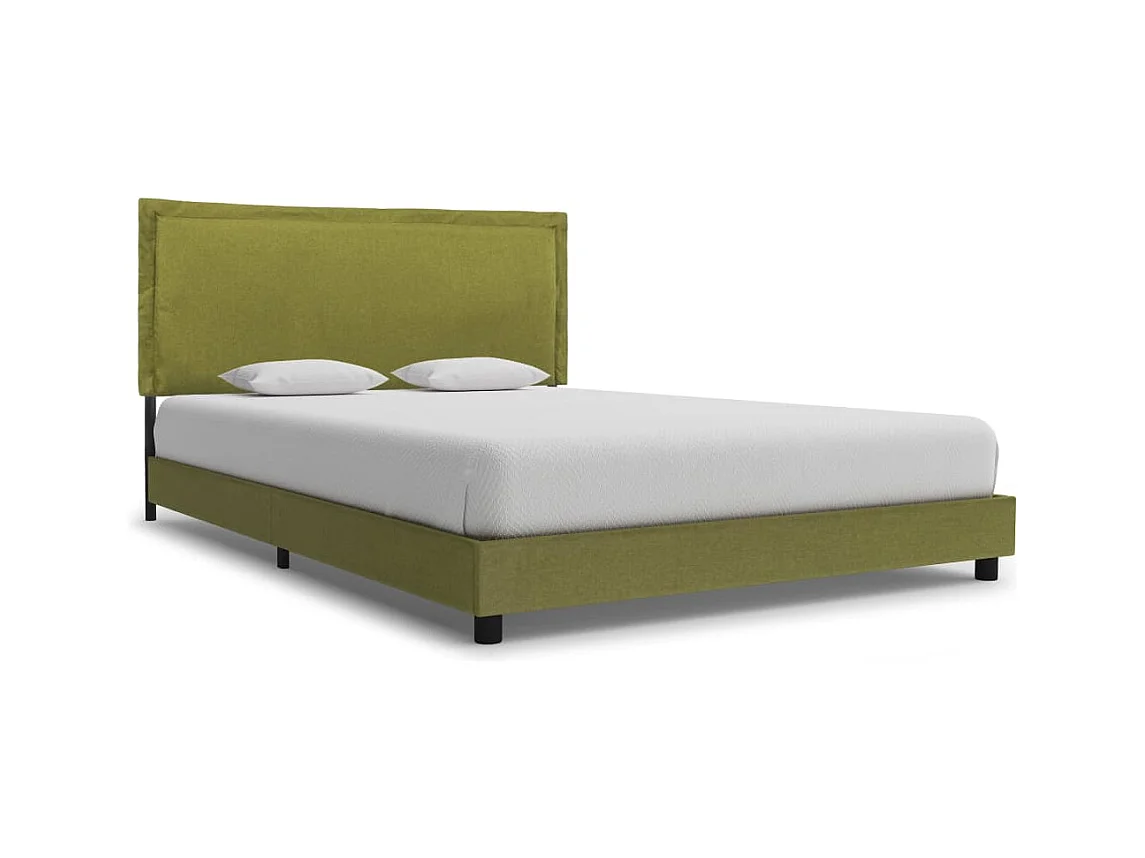 Bedframe stof groen 140x200 cm