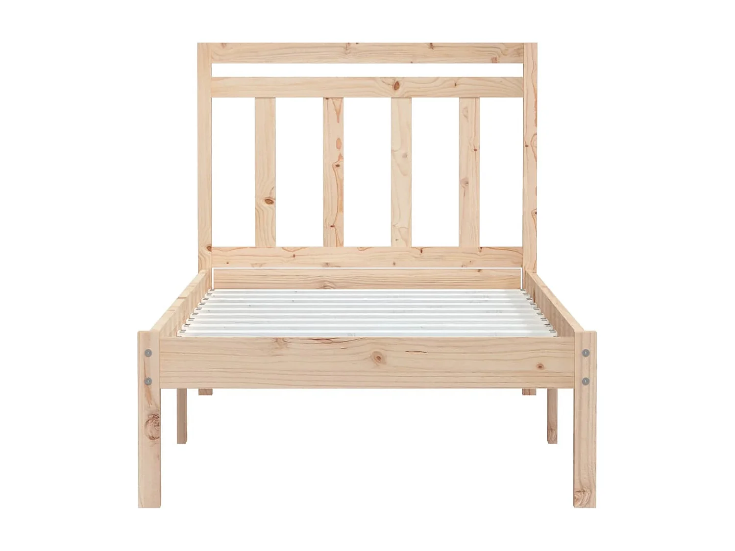 Cadre de lit Bois massif 75x190 cm Petit simple