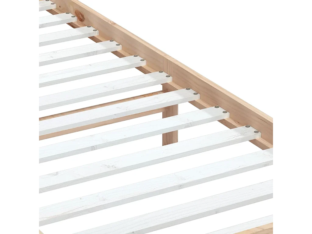 Cadre de lit Bois massif 75x190 cm Petit simple