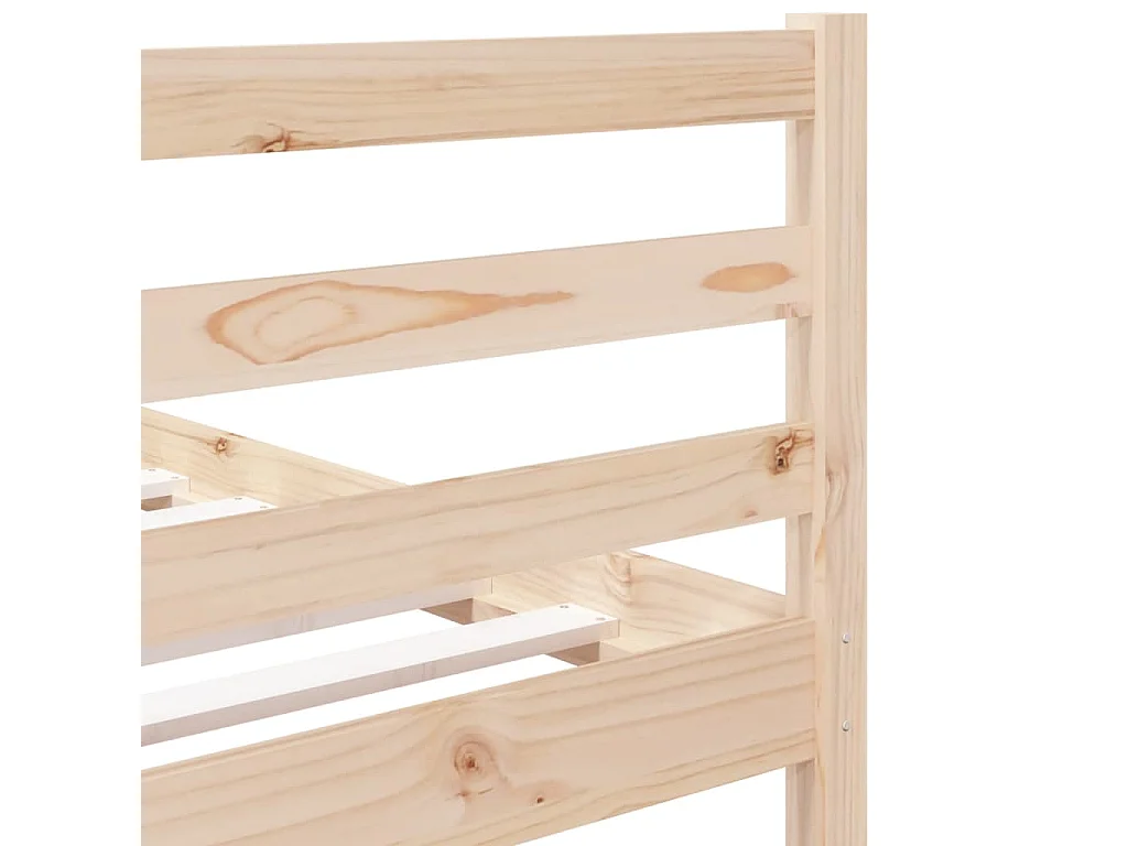 Cadre de lit Bois massif 90x190 cm Simple