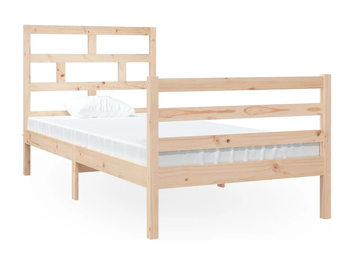 Cadre de lit Bois massif 90x190 cm Simple
