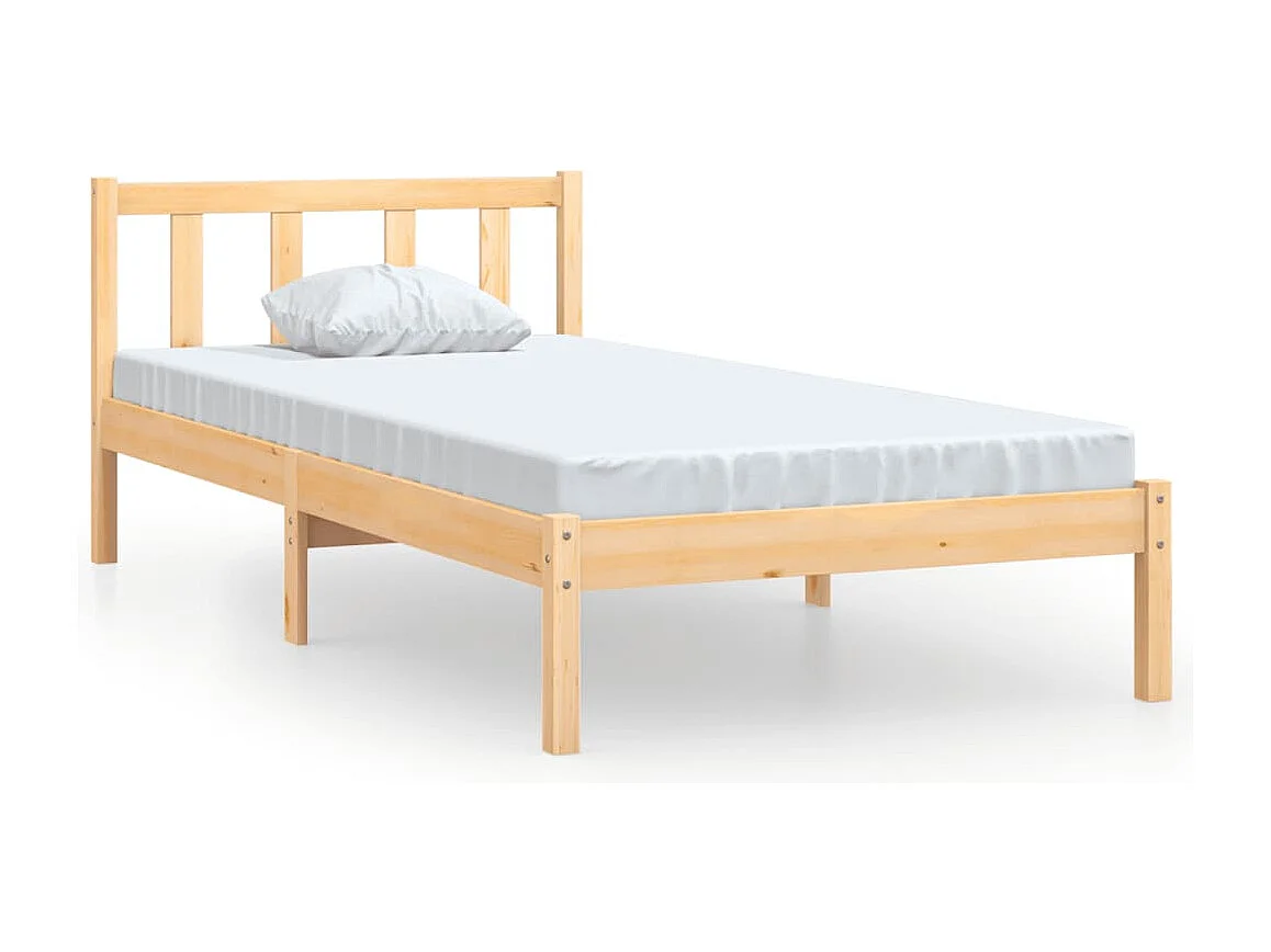 Estrutura de cama solteiro 90x190 cm pinho maciço