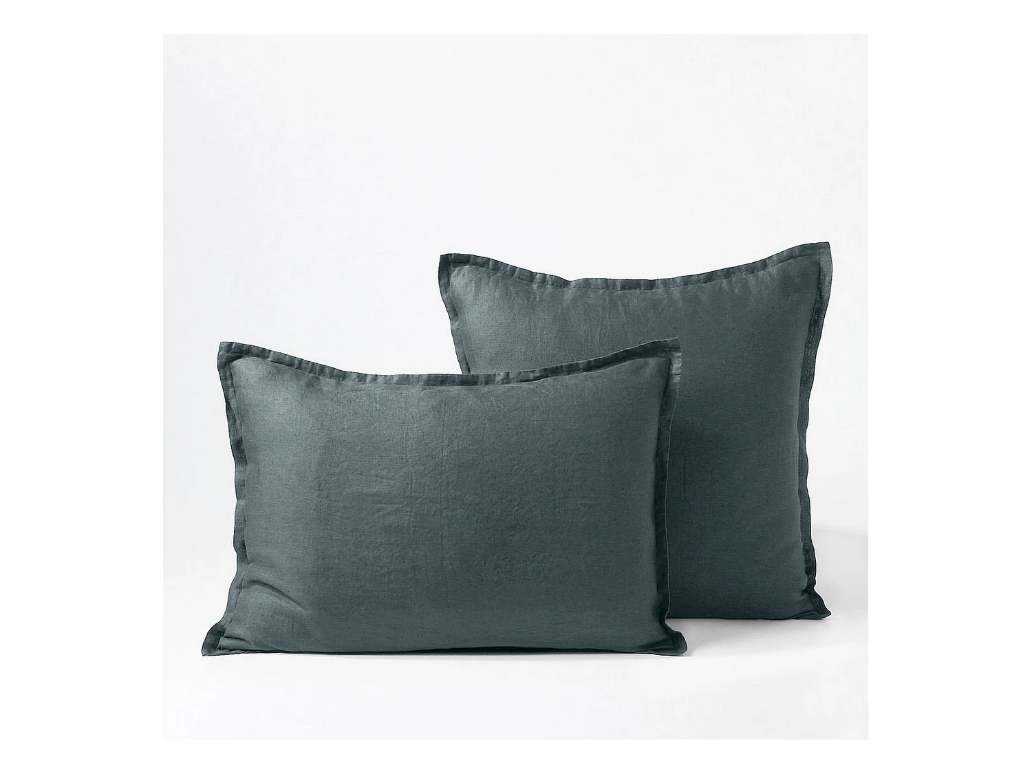 Taie d'oreiller Lin Vert Olive Taille 63 x 63 cm