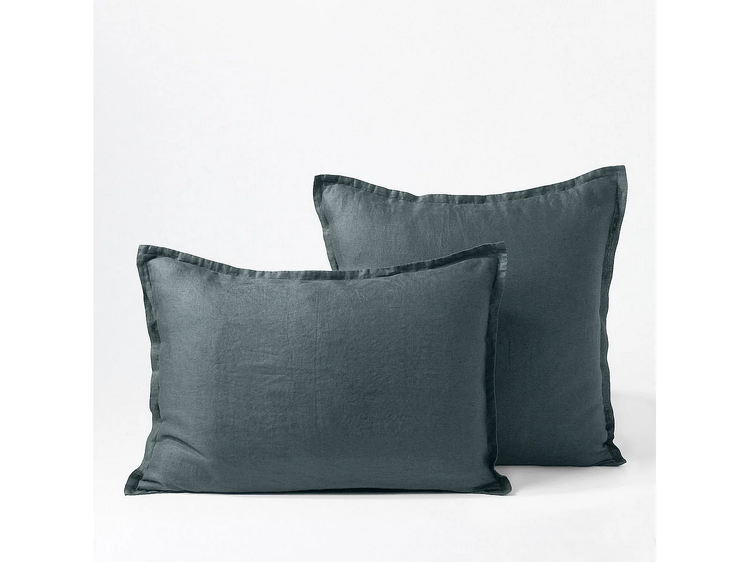 Taie d'oreiller Lin Vert Olive Taille 63 x 63 cm